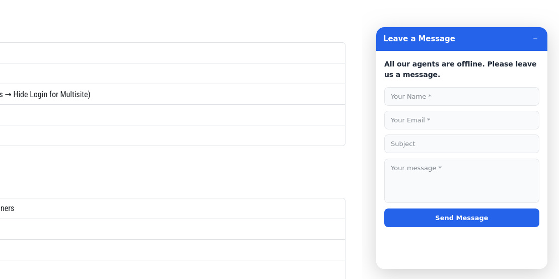 Front end - Offline Agents