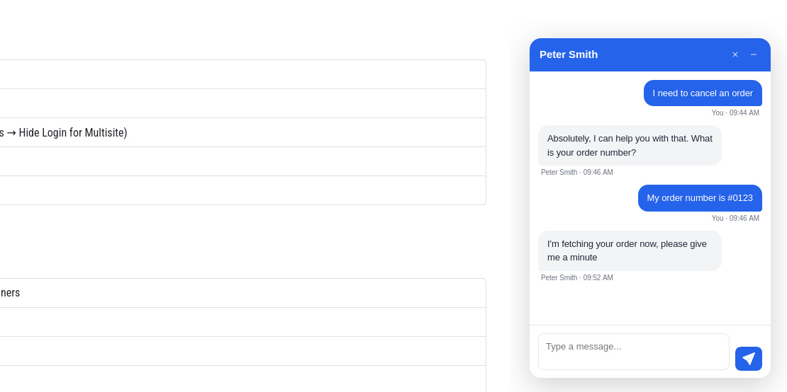 Front end - Active Chat